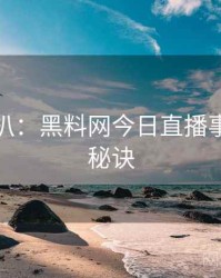 独家深扒：黑料网今日直播事故爆火秘诀
