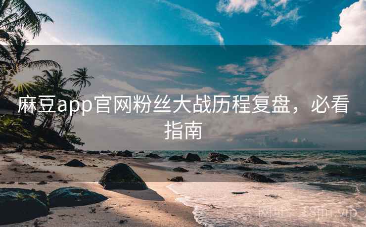 麻豆app官网粉丝大战历程复盘，必看指南